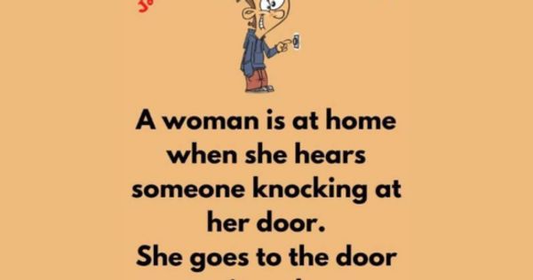 Woman opening the door