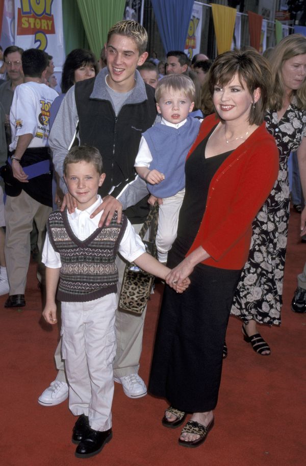 Marie Osmond and sons Stephen, Michael, and Brandon | Source: Getty Images