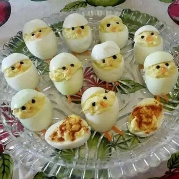 Easter Chick Deviled Eggs