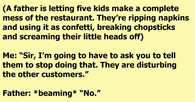 A Waitress Is Having A Horrible Time With A Customer