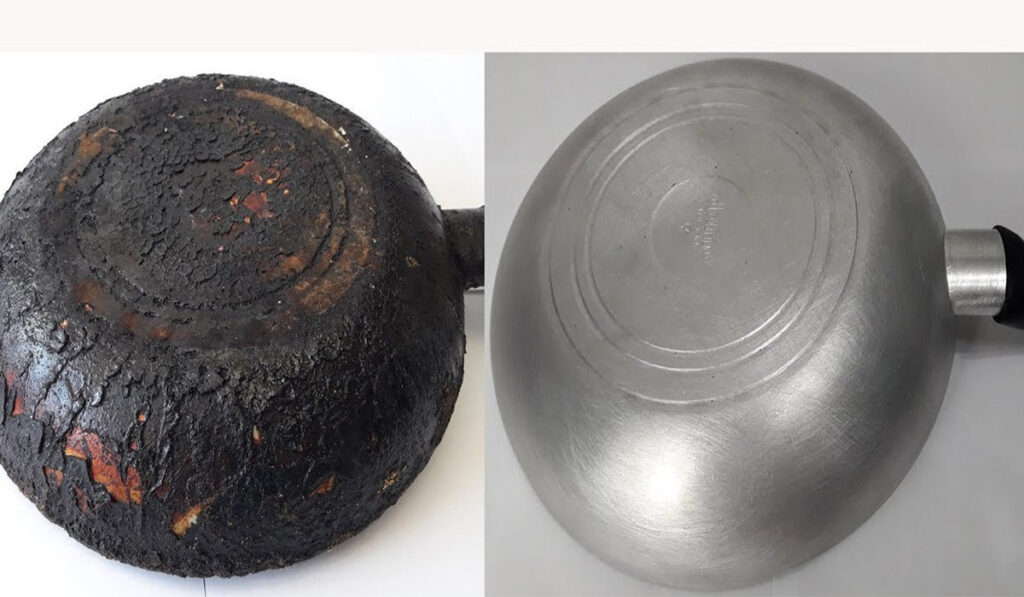 How to clean a burnt pan easily and quickly