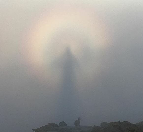 A rare phenomenon captured: The Broken Spectre